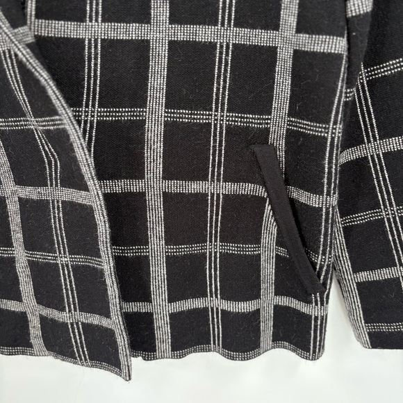 MOTH by Anthropologie Windowpane Knit Blazer Medium - Picture 4 of 6